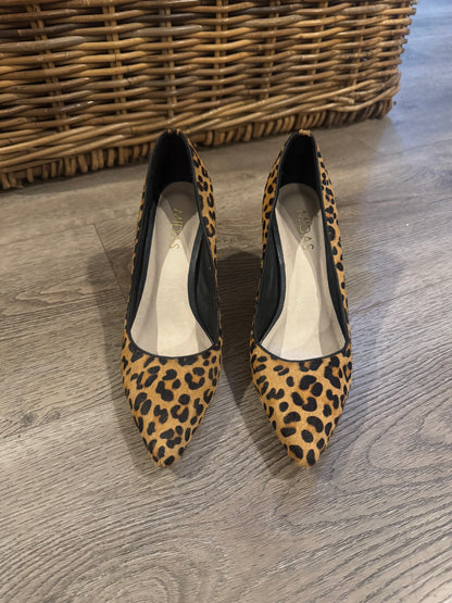 Midas Leopard Suede Heels - Size 39