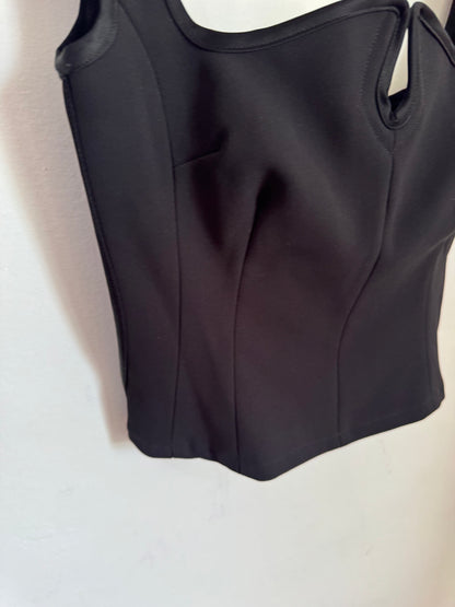 Paris Georgia Diamond Black Singlet Top - Size S