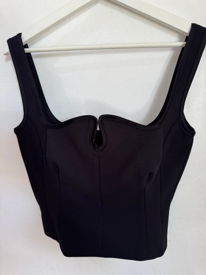 Paris Georgia Diamond Black Singlet Top - Size S