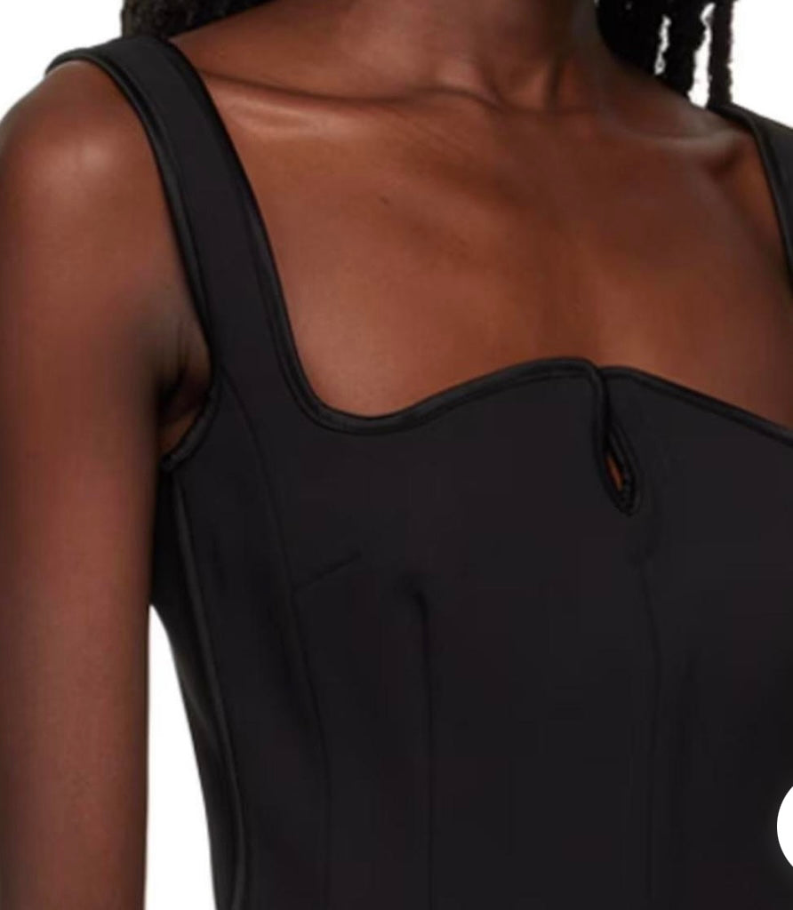 Paris Georgia Diamond Black Singlet Top - Size S