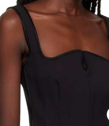 Paris Georgia Diamond Black Singlet Top - Size S
