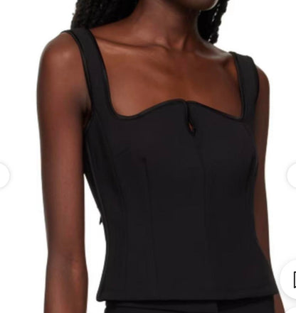Paris Georgia Diamond Black Singlet Top - Size S