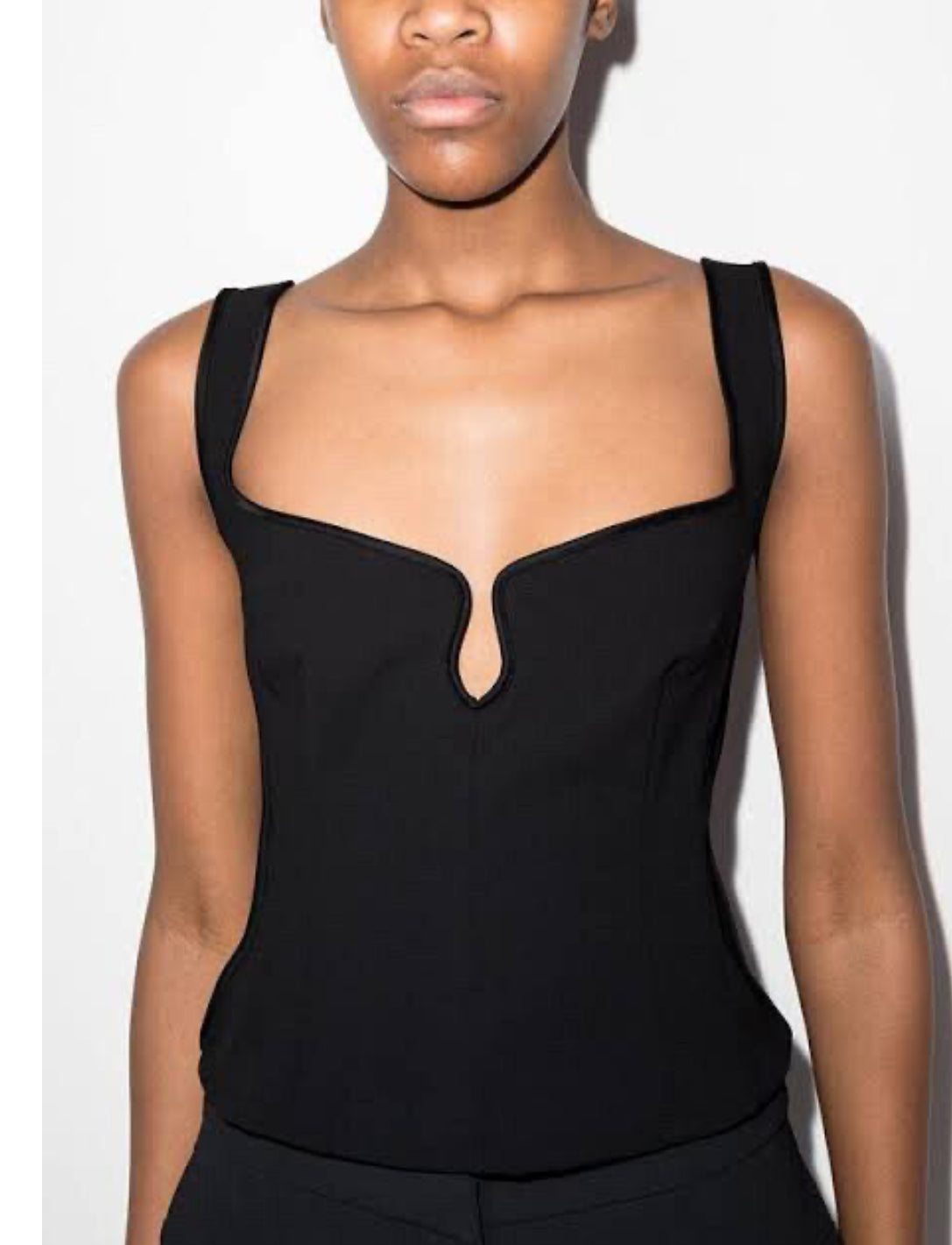 Paris Georgia Diamond Black Singlet Top - Size S