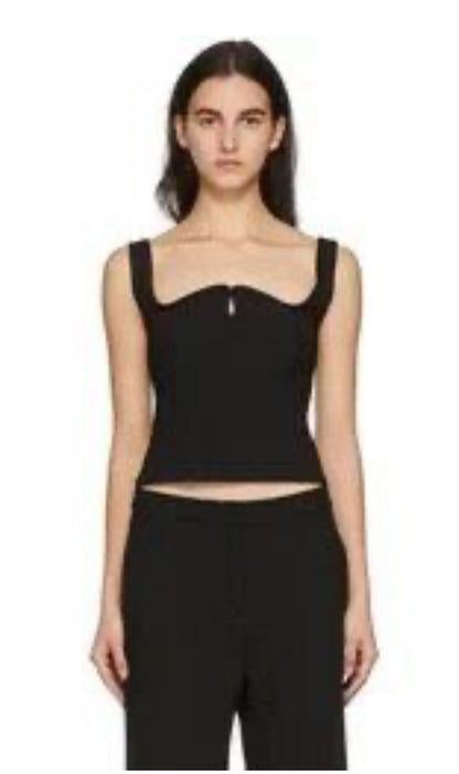 Paris Georgia Diamond Black Singlet Top - Size S