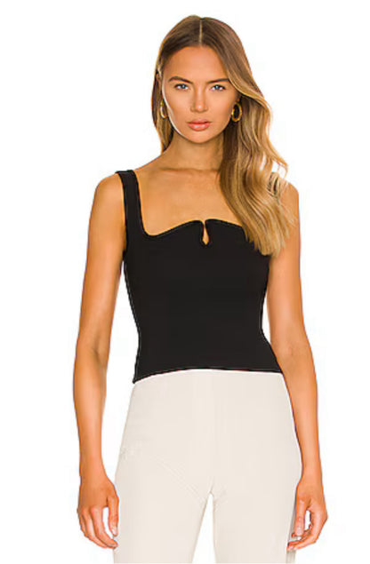 Paris Georgia Diamond Black Singlet Top - Size S