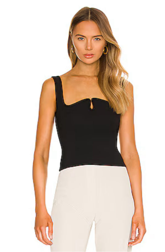 Paris Georgia Diamond Black Singlet Top - Size S