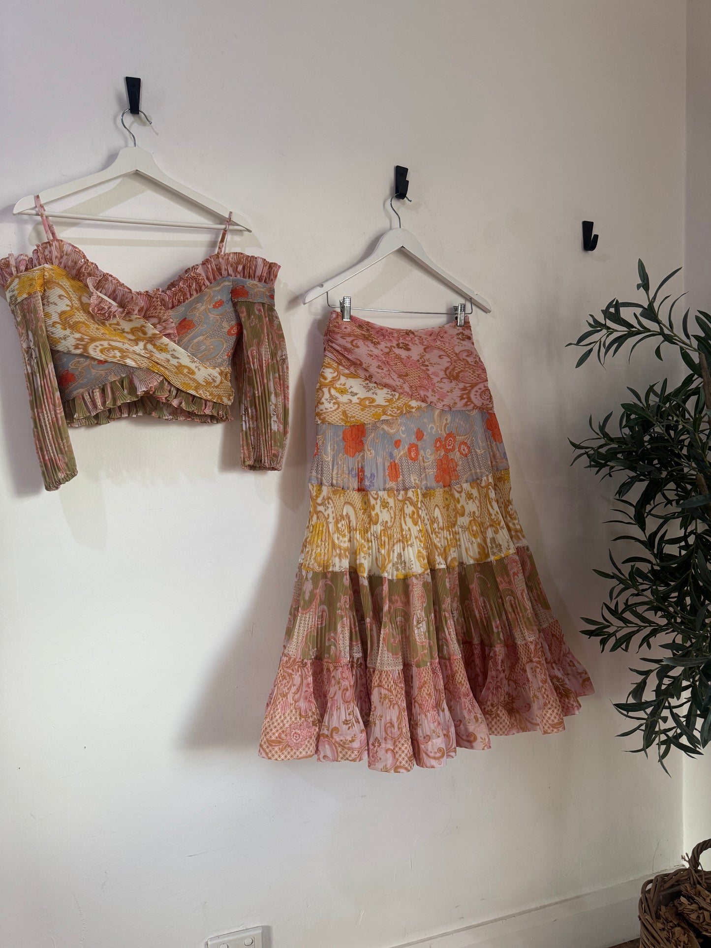 Zimmermann Postcard Pleated Skirt & Top Set - Size 1
