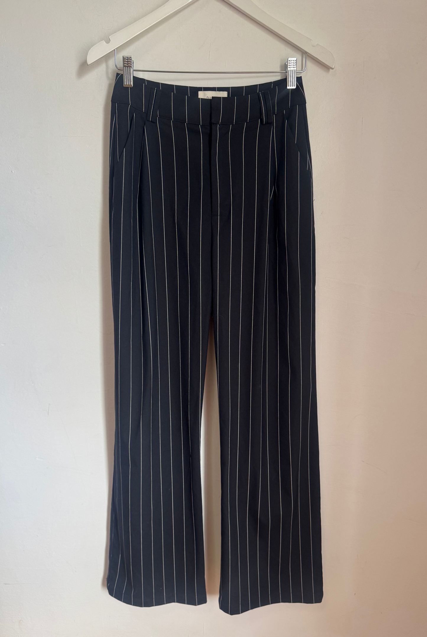 Dissh Navy Pinstripe Pants - Size 8