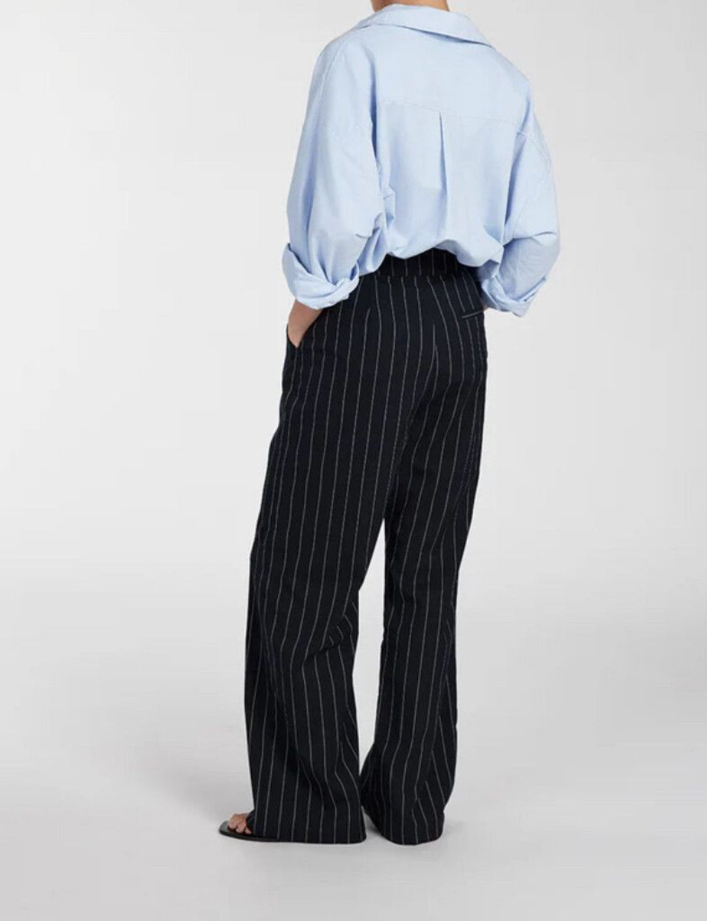 Dissh Navy Pinstripe Pants - Size 8