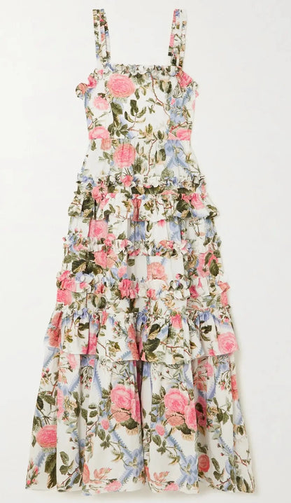 Needle & Thread Pink Floral Hettie Dress - Size 10 (Brand New)