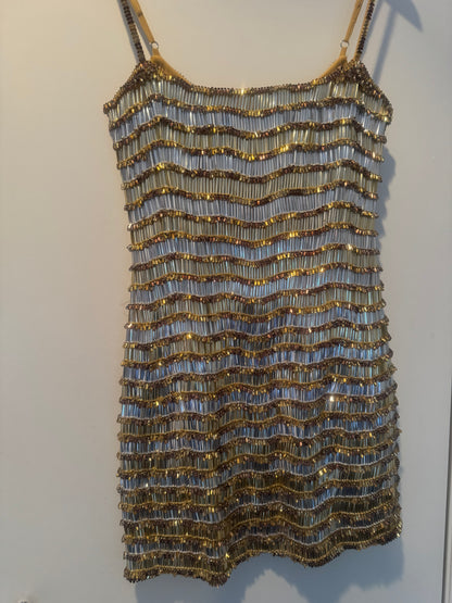 Rachel Gilbert Zeph Embellished Mini Dress - Size 1 (Only Worn Once)
