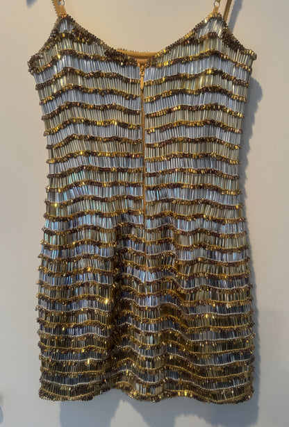 Rachel Gilbert Zeph Embellished Mini Dress - Size 1 (Only Worn Once)