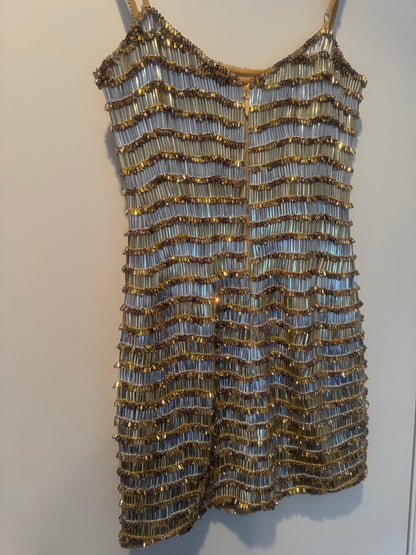 Rachel Gilbert Zeph Embellished Mini Dress - Size 1 (Only Worn Once)