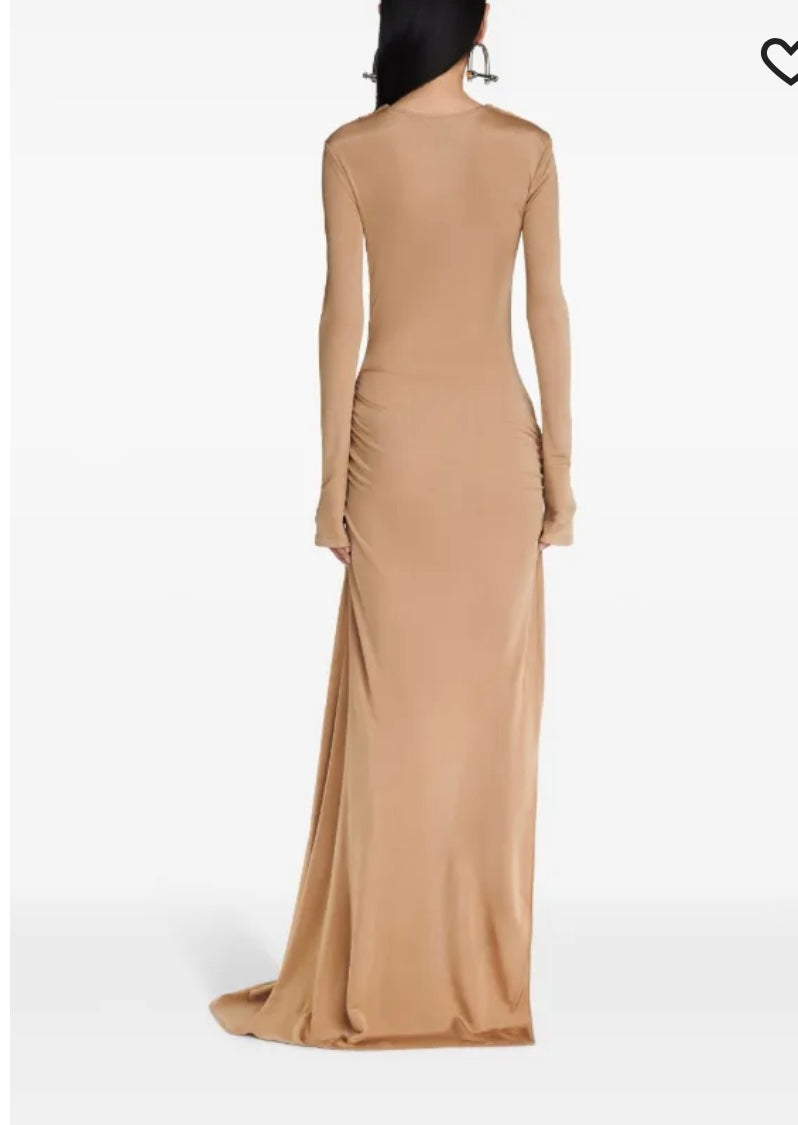 Dion Lee Gathered Asymmetric Maxi Dress - Size 10