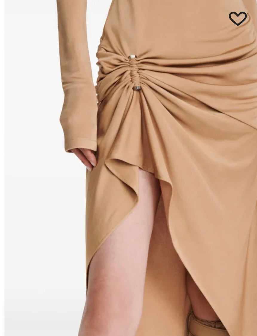 Dion Lee Gathered Asymmetric Maxi Dress - Size 10