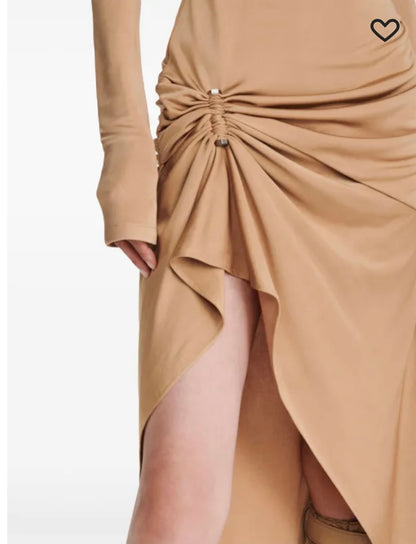 Dion Lee Gathered Asymmetric Maxi Dress - Size 10