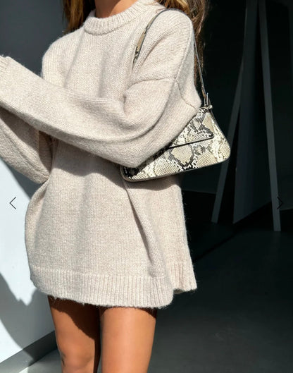 NAKEDVICE Nicholas Oversized Beige Jumper - Size S