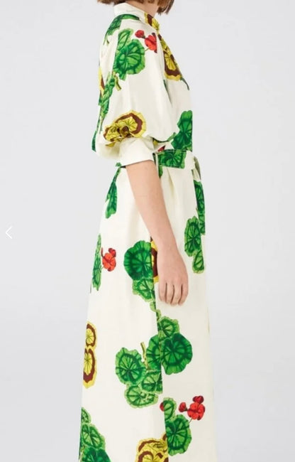 Oroton Geranium Silk Dress - Size 8 (Like New)