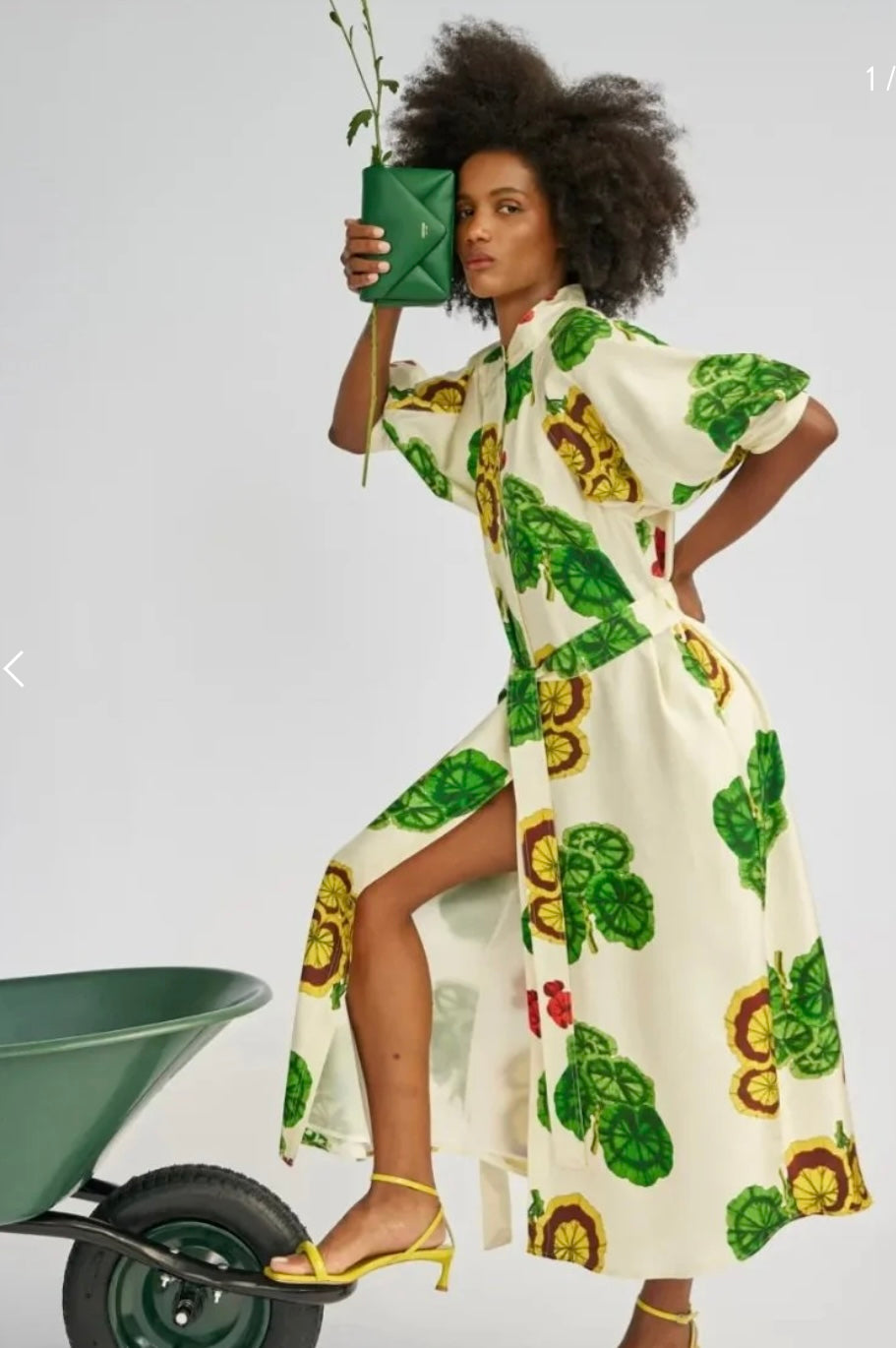 Oroton Geranium Silk Dress - Size 8 (Like New)