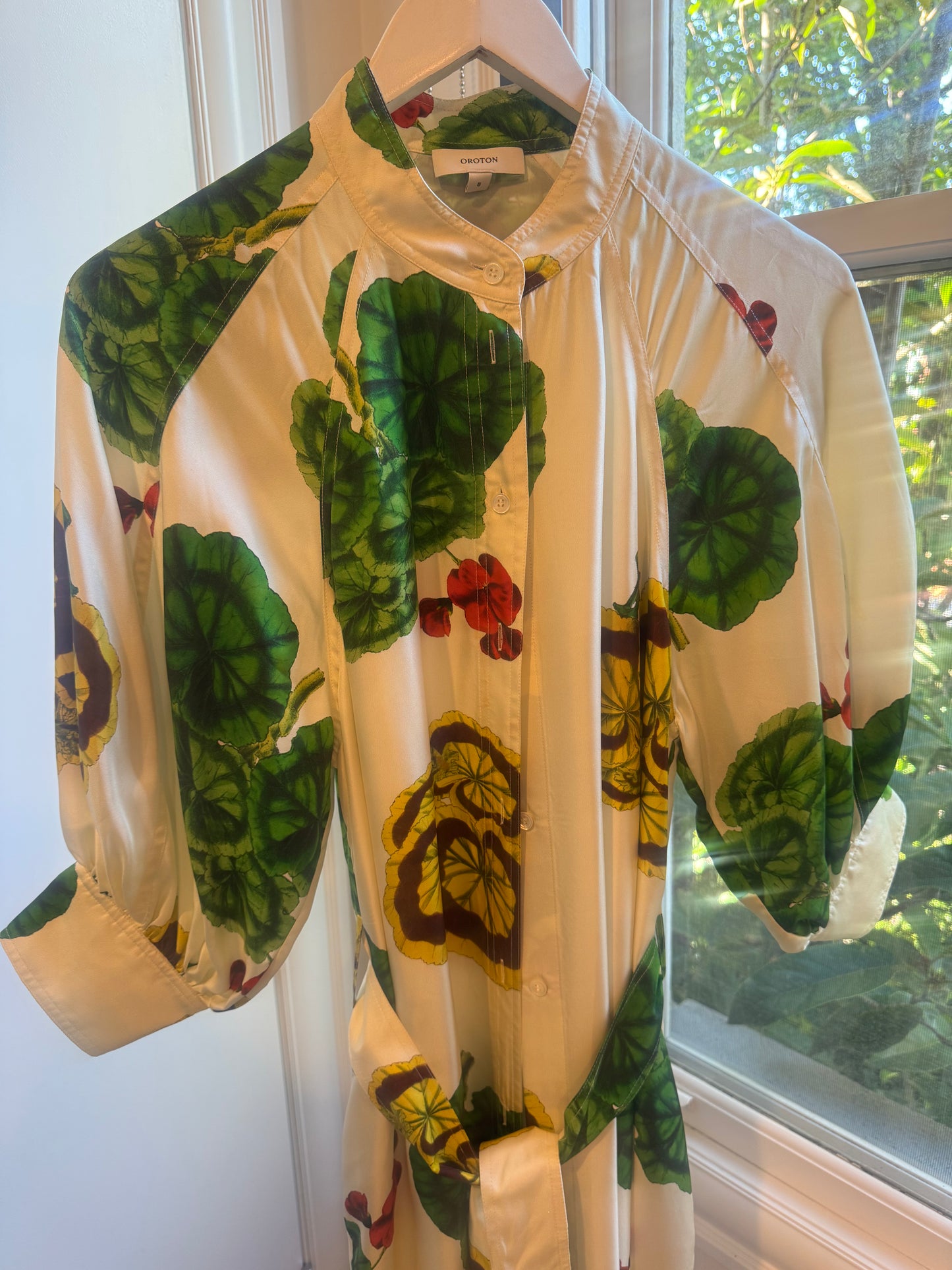 Oroton Geranium Silk Dress - Size 8 (Like New)