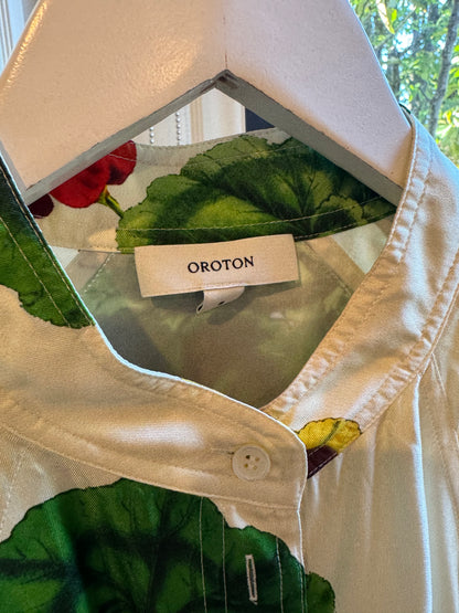 Oroton Geranium Silk Dress - Size 8 (Like New)