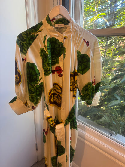 Oroton Geranium Silk Dress - Size 8 (Like New)