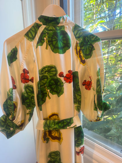 Oroton Geranium Silk Dress - Size 8 (Like New)