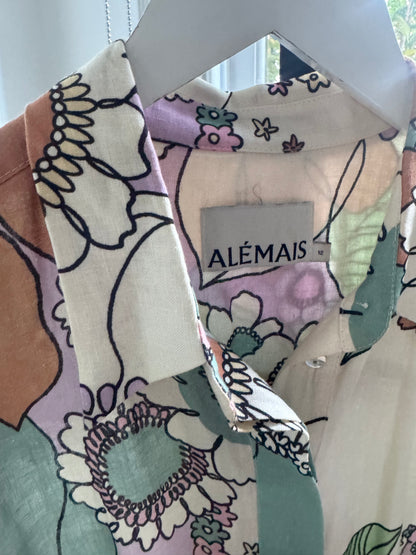 Alemais Farrah Linen Shirt Dress - Size 12 (Like New)