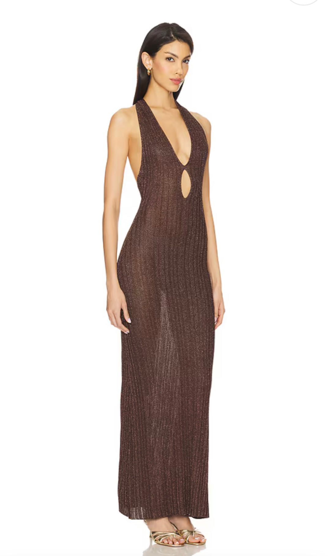 Misha Echo Sleeveless Knit Espresso Dress - Size XS (Brand New)
