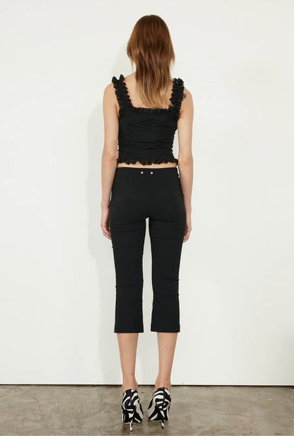 LEM Frill Black Top - Size 8