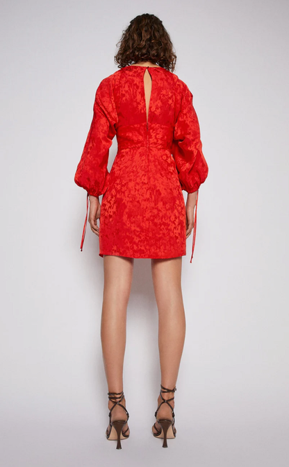 Scanlan Theodore Red Draped Mini Dress - Size 10