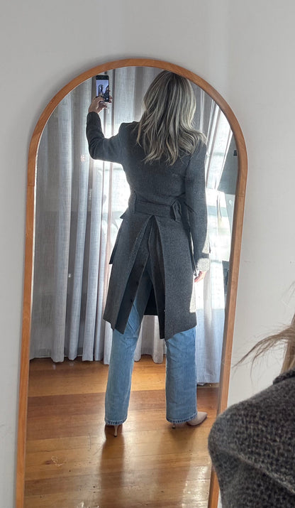 Balenciaga Grey Wool Coat