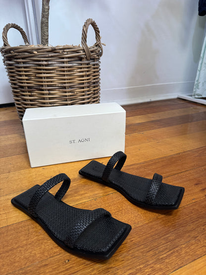 St. Agni Strappy Braided Sandals - Size 42