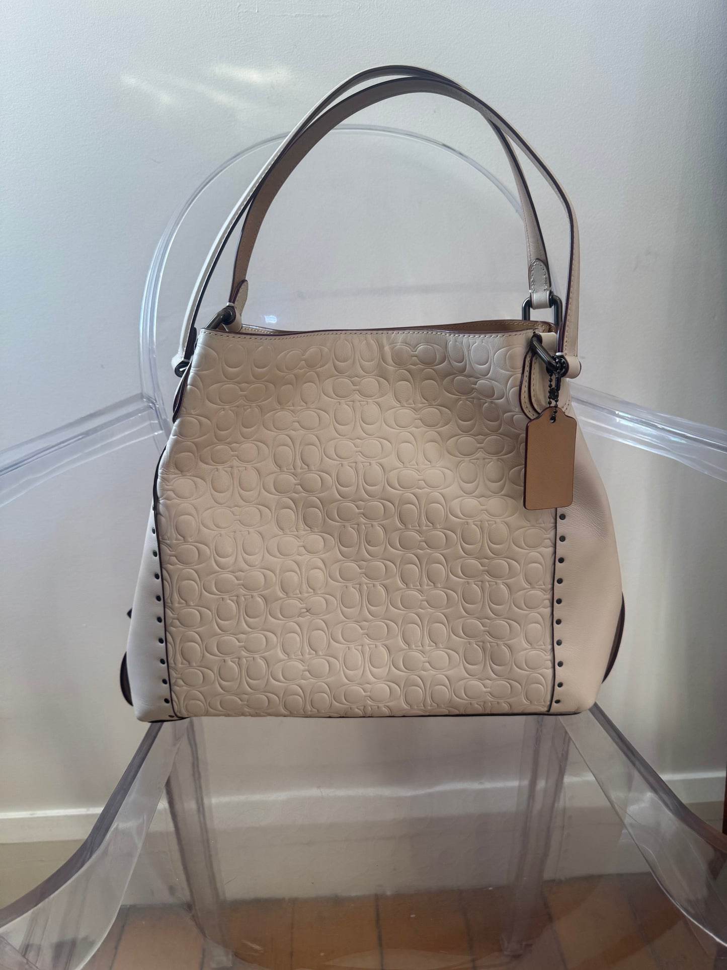 Coach Edie 31 Pebble Leather Shoulder Bag (Brand New)