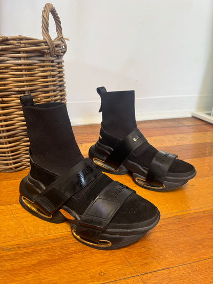 Balmain B Bold Slip On High Top Sneakers - Size 9 (40)