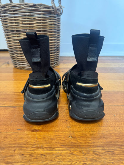 Balmain B Bold Slip On High Top Sneakers - Size 9 (40)