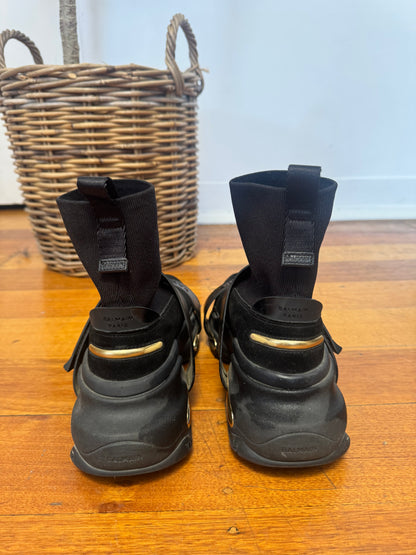 Balmain B Bold Slip On High Top Sneakers - Size 9 (40)
