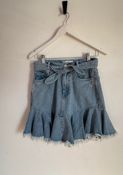 Zimmermann Cosair Denim Flutter Skirt - Size 1