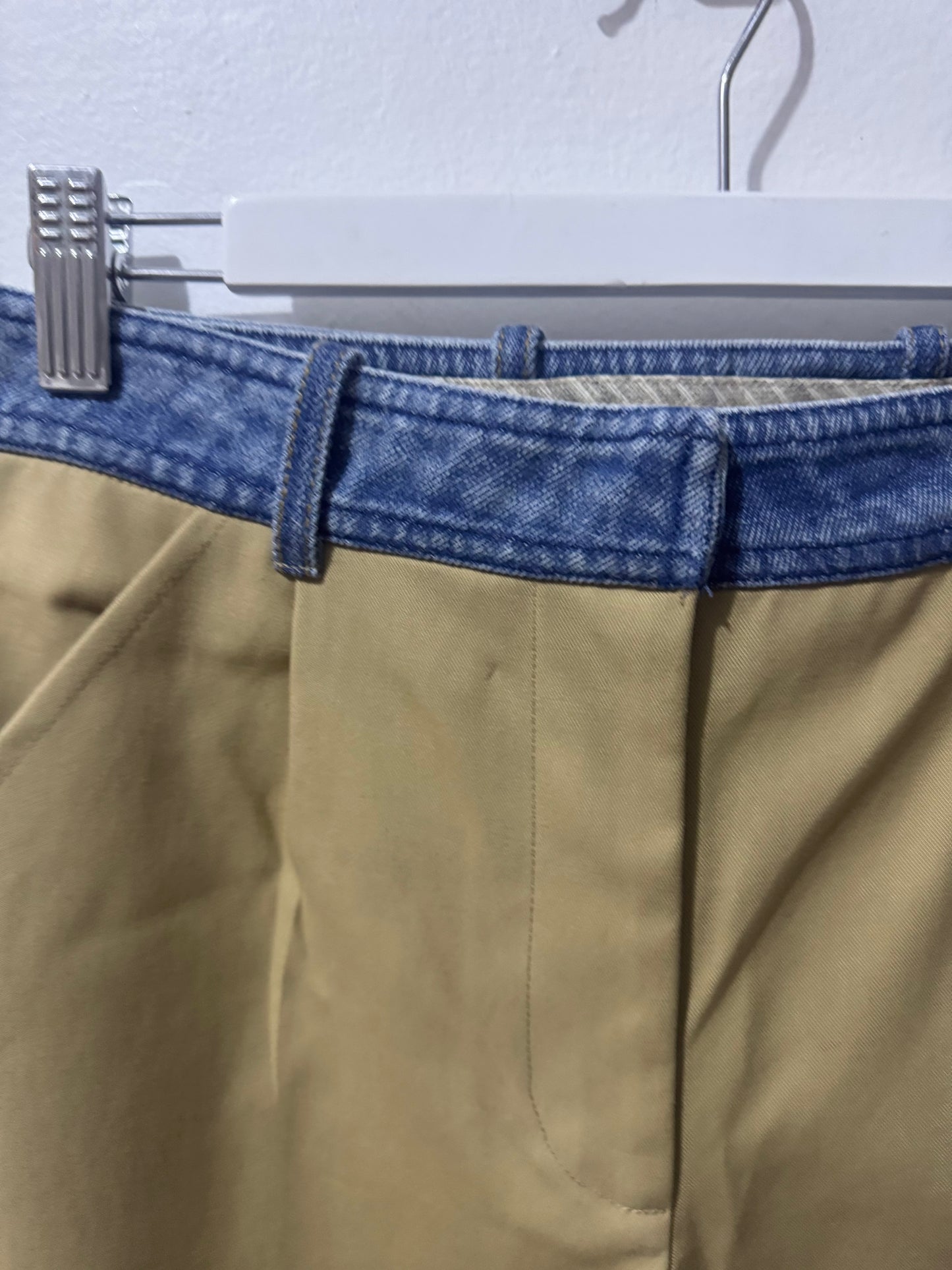 Christopher Esber Denim and Gabardine Wide Pants - Size S