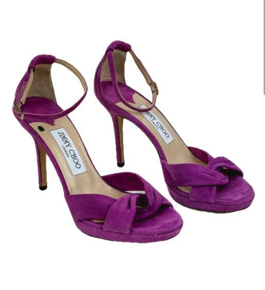 Jimmy Choo Marion Suede Platfrom Heels - Size 37