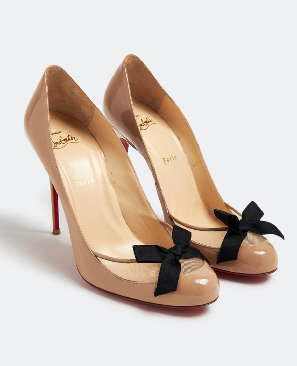 Christian Louboutin Love Me 100 Bow Pumps - Size 39 - Excellent Condition - Like New