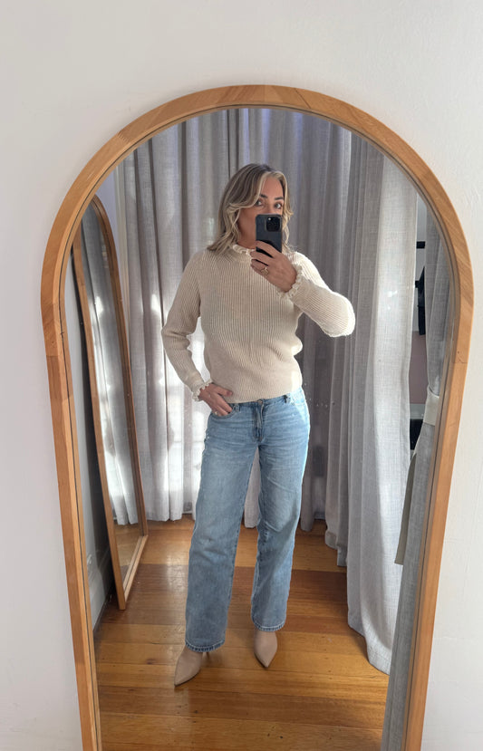 Sandro Miles Ruffled Collar & Cuffs Sweater - Size 2