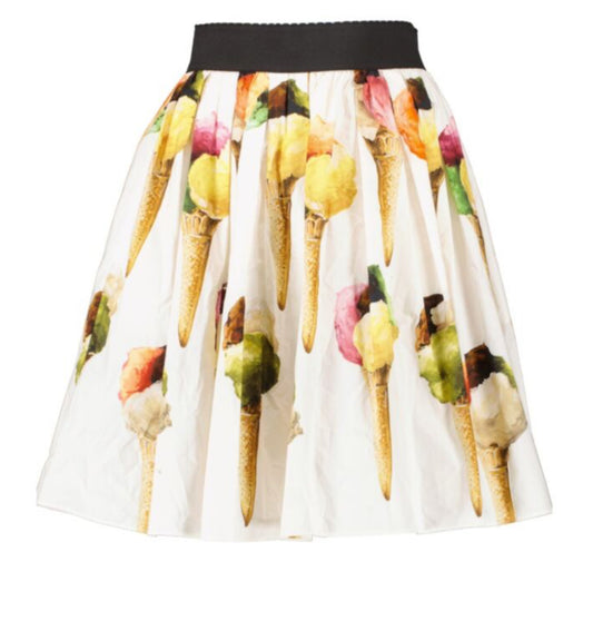 Dolce & Gabbana Ice Cream Printed Cotton Skirt - Size 44