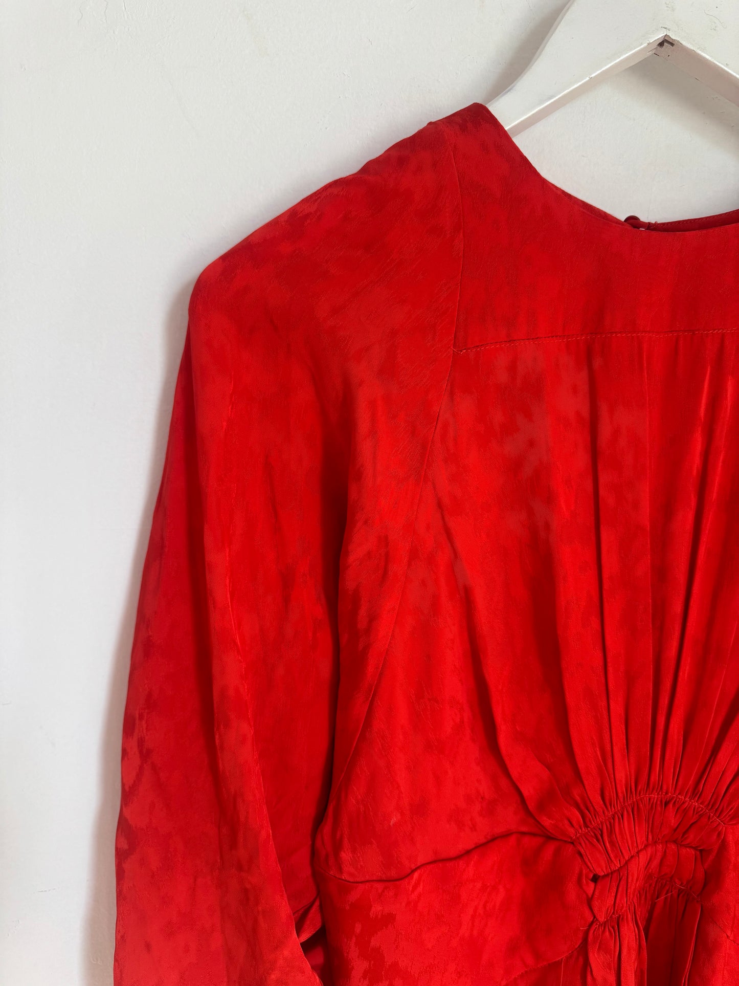Scanlan Theodore Red Draped Mini Dress - Size 10