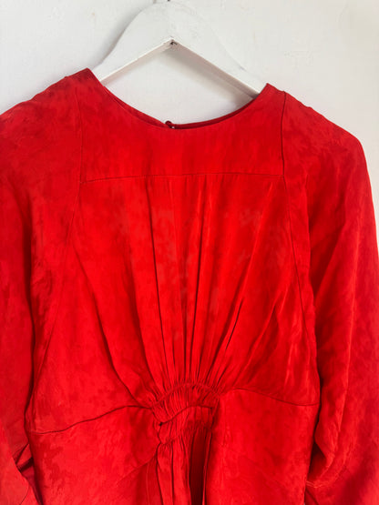 Scanlan Theodore Red Draped Mini Dress - Size 10