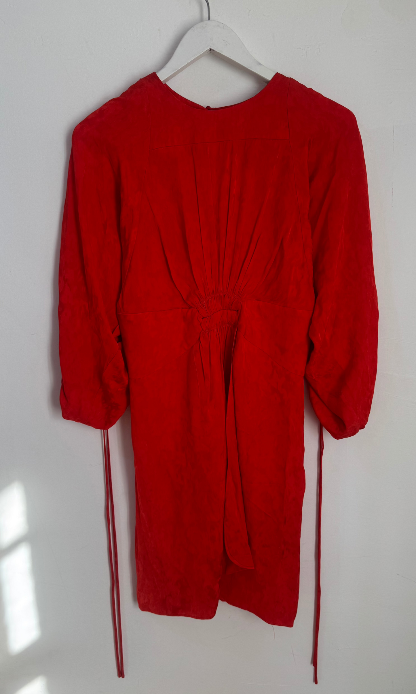 Scanlan Theodore Red Draped Mini Dress - Size 10