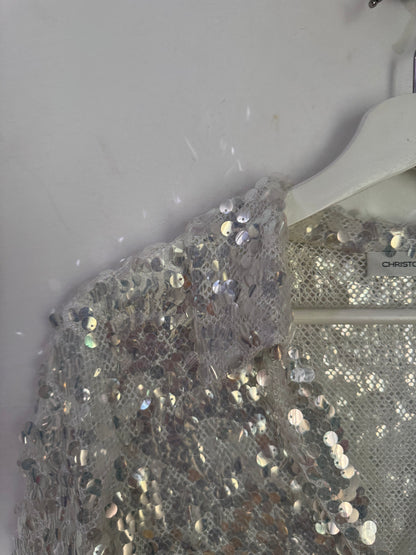 Christopher Esber Opaline Sequin Polo Top - Size 1