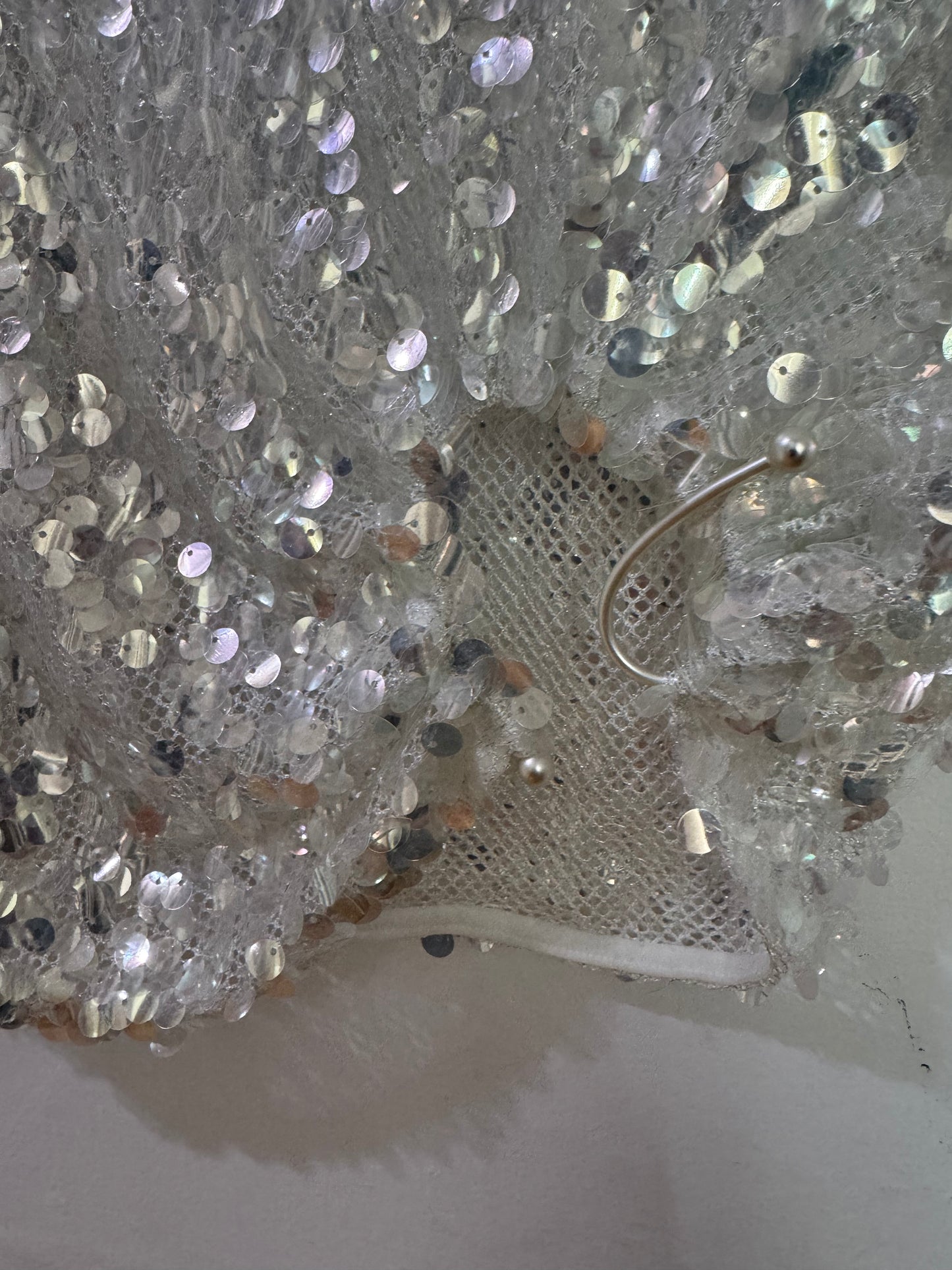 Christopher Esber Opaline Sequin Polo Top - Size 1