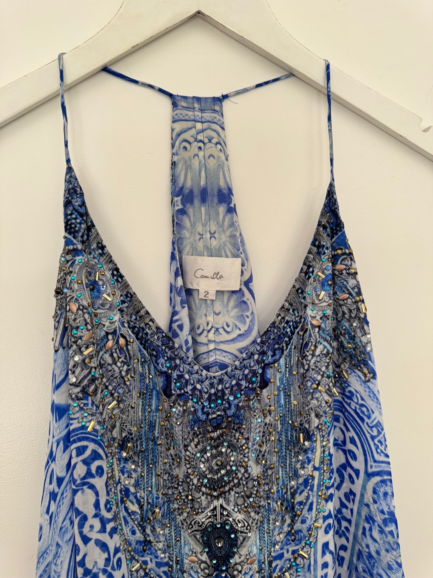 Camilla 100% Silk Bosphorus Panelled Dress  - Size 2