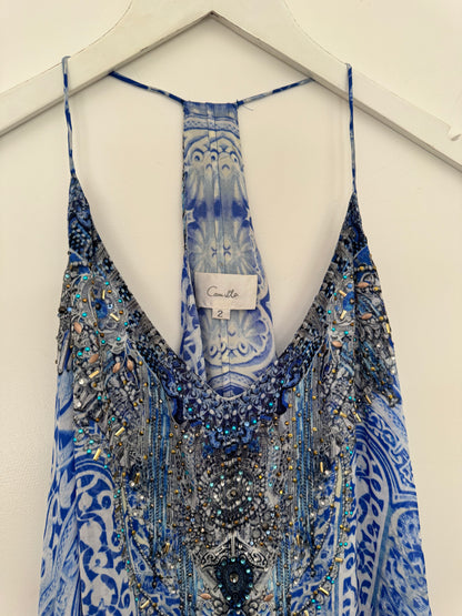Camilla 100% Silk Bosphorus Panelled Dress  - Size 2